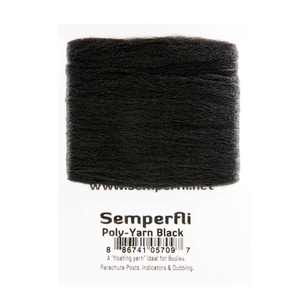 Semperfli Poly-Yarn Black Fly Tying Materials